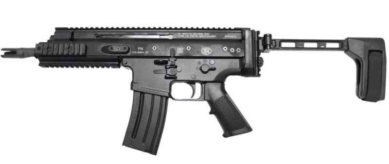 FN SCAR 15P 5.56x45mm pistol, 7.5in barrel, black SB Tactical brace