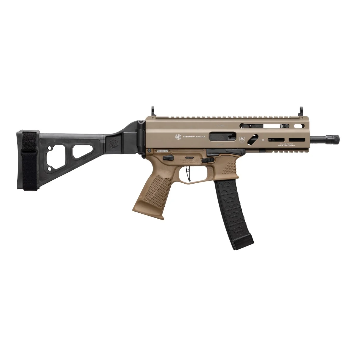 Grand Power Stribog SP9A3 9mm pistol with 8-inch threaded barrel