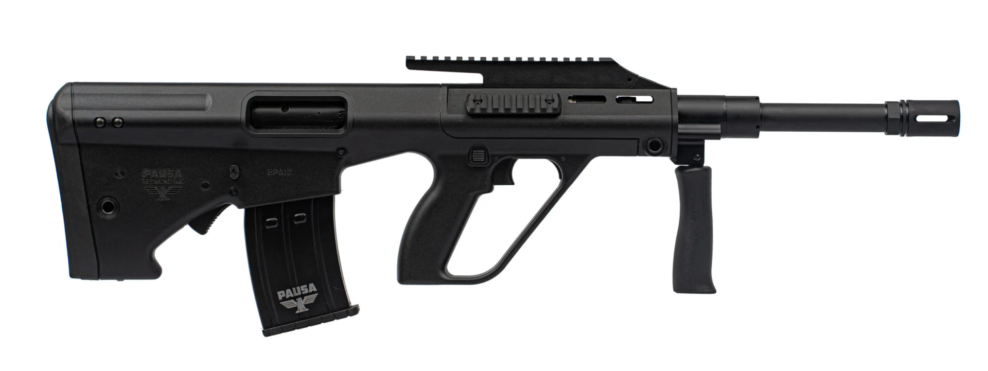 Panzer Arms BPA-12 bullpup 12 gauge 18.5 inch shotgun in black with folding foregrip