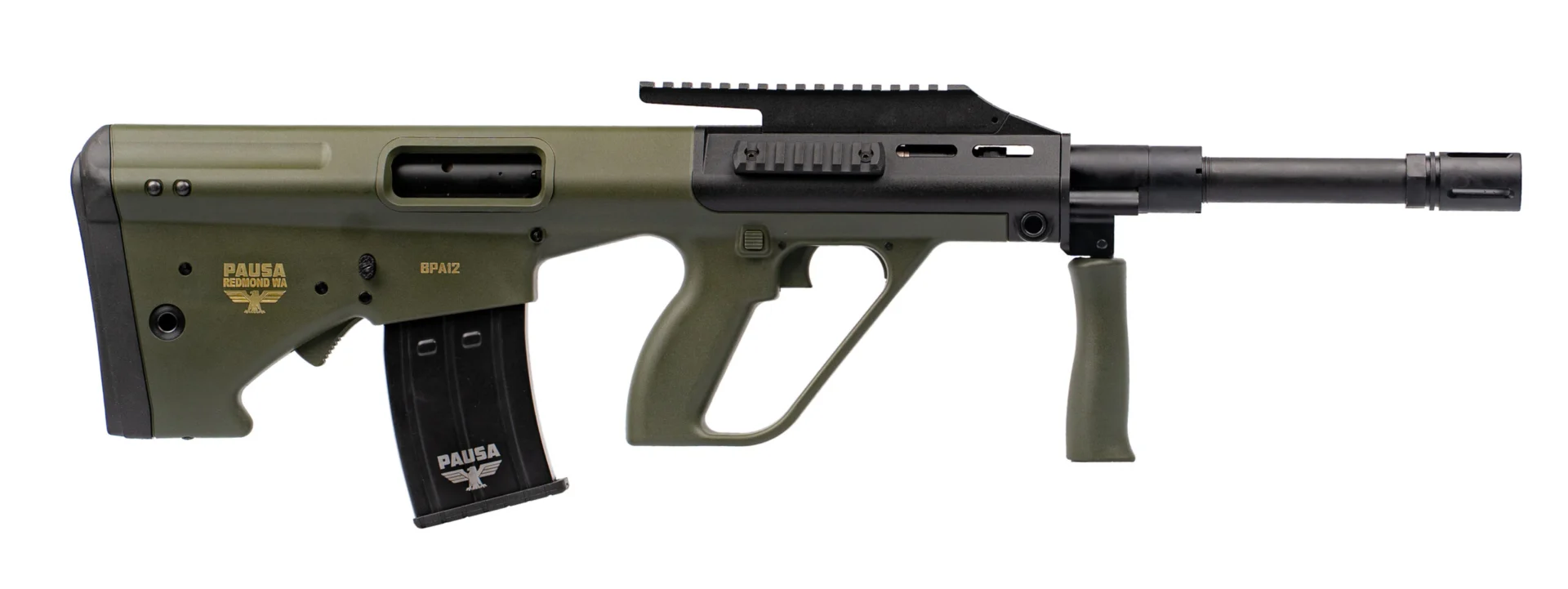 Panzer Arms BPA-12 12Ga 18.5in bullpup shotgun in OD green with Picatinny rail