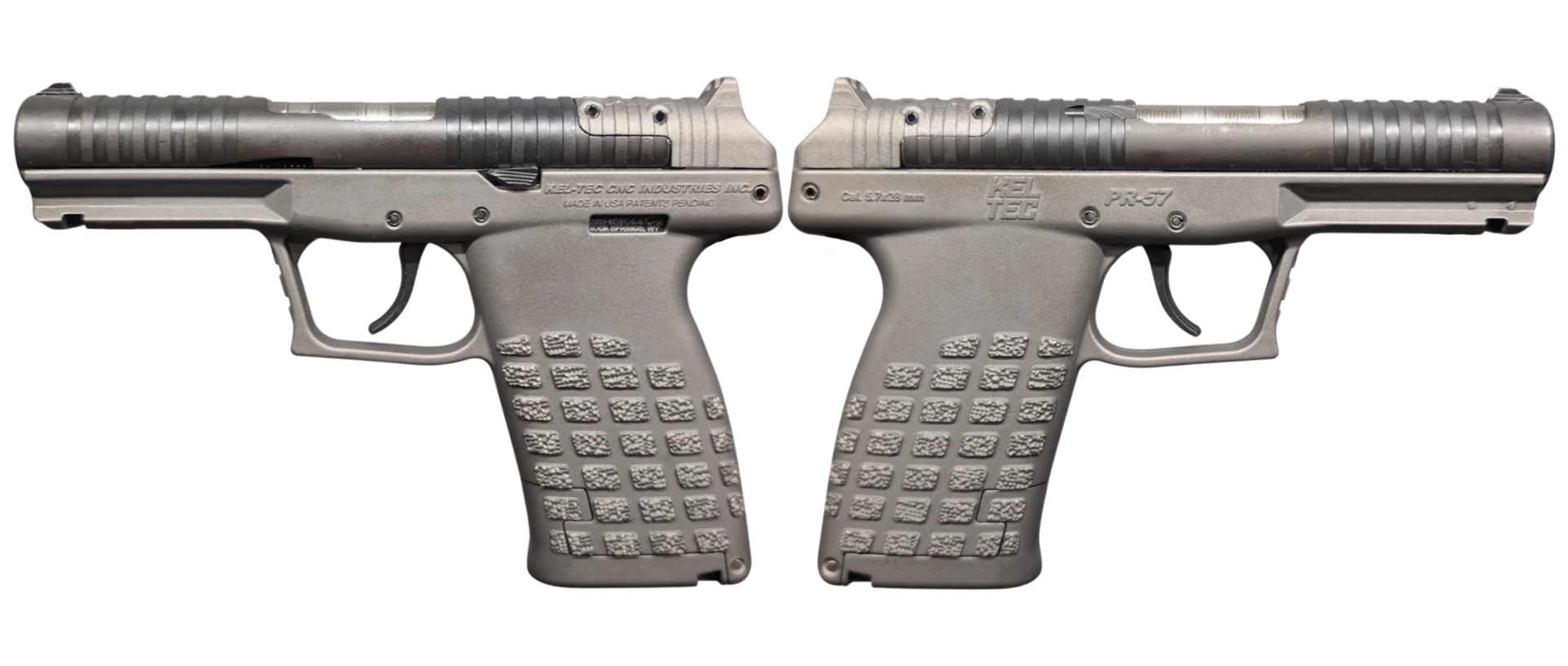 KelTec PR57 5.7x28 pistol with 4.64 inch barrel in tungsten finish