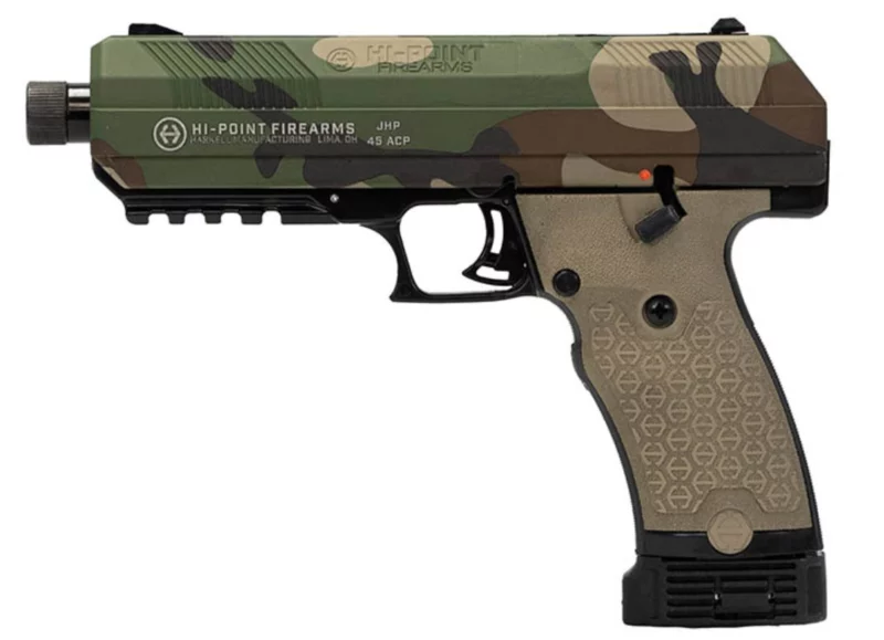 Hi-Point JHP Gen 2 .45 ACP 9+1 M81 Woodland Camo threaded-barrel pistol