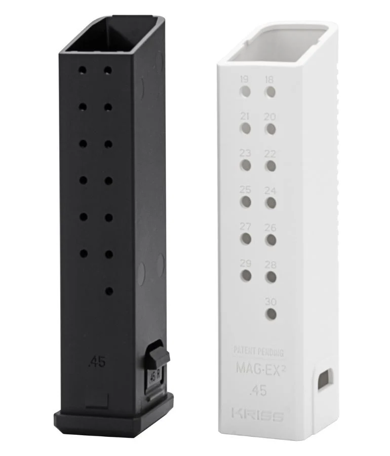 KRISS MagEx2 10mm Alpine white magazine extension base plate and extended spring