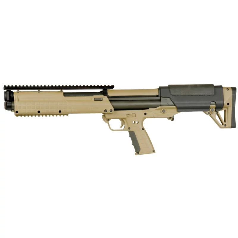 Kel-Tec KSG tan 12 gauge pump-action shotgun with 18.5-inch barrel