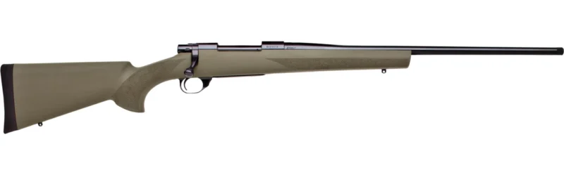Howa M1500 Hogue .30-06 Springfield rifle with 22-inch threaded barrel and green Hogue OverMolded stock