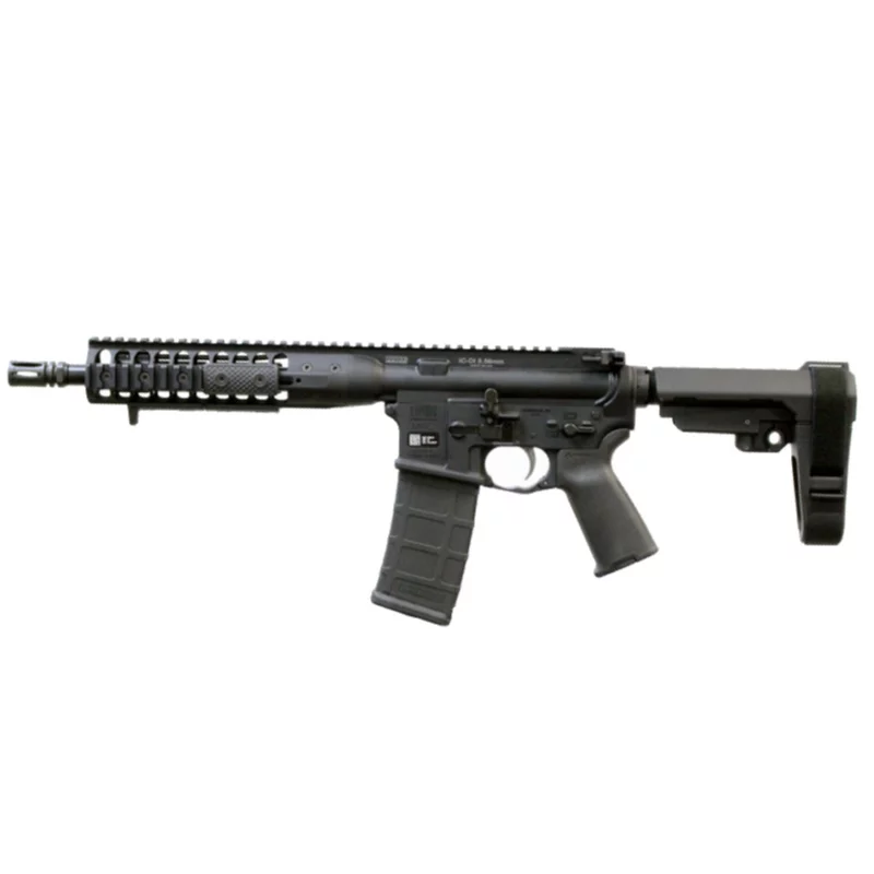 LWRC IC‑DI direct impingement pistol 5.56 NATO 10.5in with SBA3 brace, black