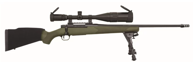 Mossberg Patriot Night Train .308 Win rifle with OD Green synthetic stock and 6-24x50 scope