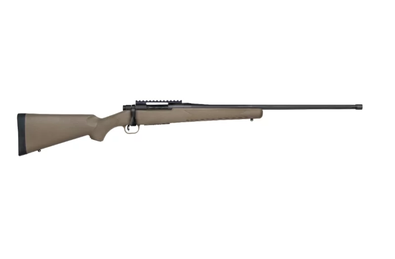 Mossberg Patriot Predator 7mm PRC rifle 24 inch fluted threaded barrel FDE synthetic stock