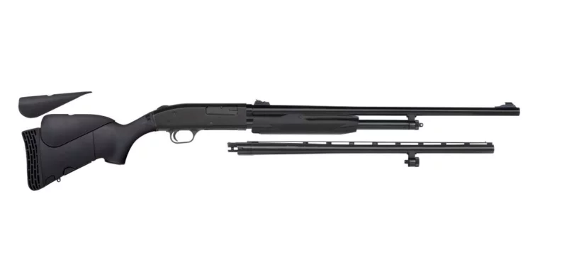 Mossberg 500 Flex Bantam 20ga with 22in vent-rib and 24in rifled barrels, black FLEX stock
