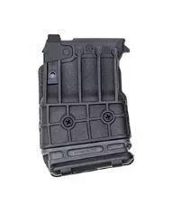 Mossberg 590M 12GA 5-round double-stack magazine, black polymer body with steel feed lips