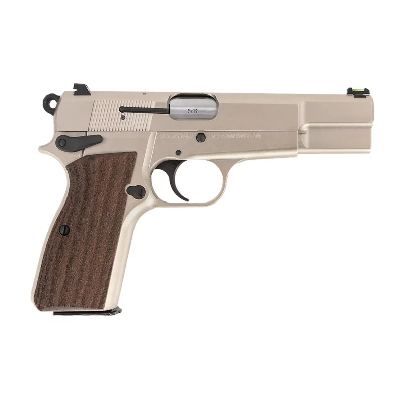 Inglis P-35 N 9mm pistol 4.7 inch satin nickel with fiber optic front sight