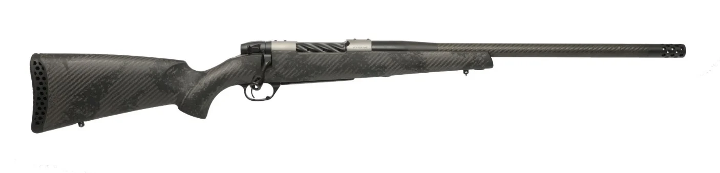 Weatherby Mark V BC Guide Ti 7MM Backcountry 20-inch bolt-action rifle with graphite black Cerakote and carbon-fiber stock