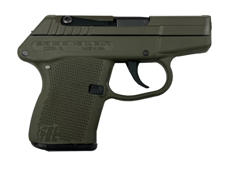 Kel-Tec P32 .32 ACP pistol OD Green side view