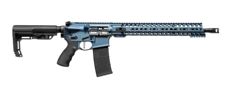 Patriot Ordnance Factory POF Wonder DI 5.56 NATO 16.5-inch Blue Titanium Cerakote rifle