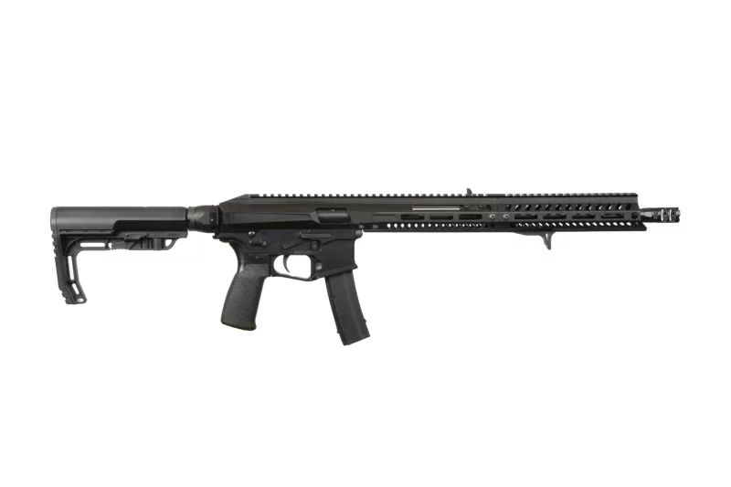 Patriot Ordnance Factory Phoenix 9mm rifle in black with Picatinny rail