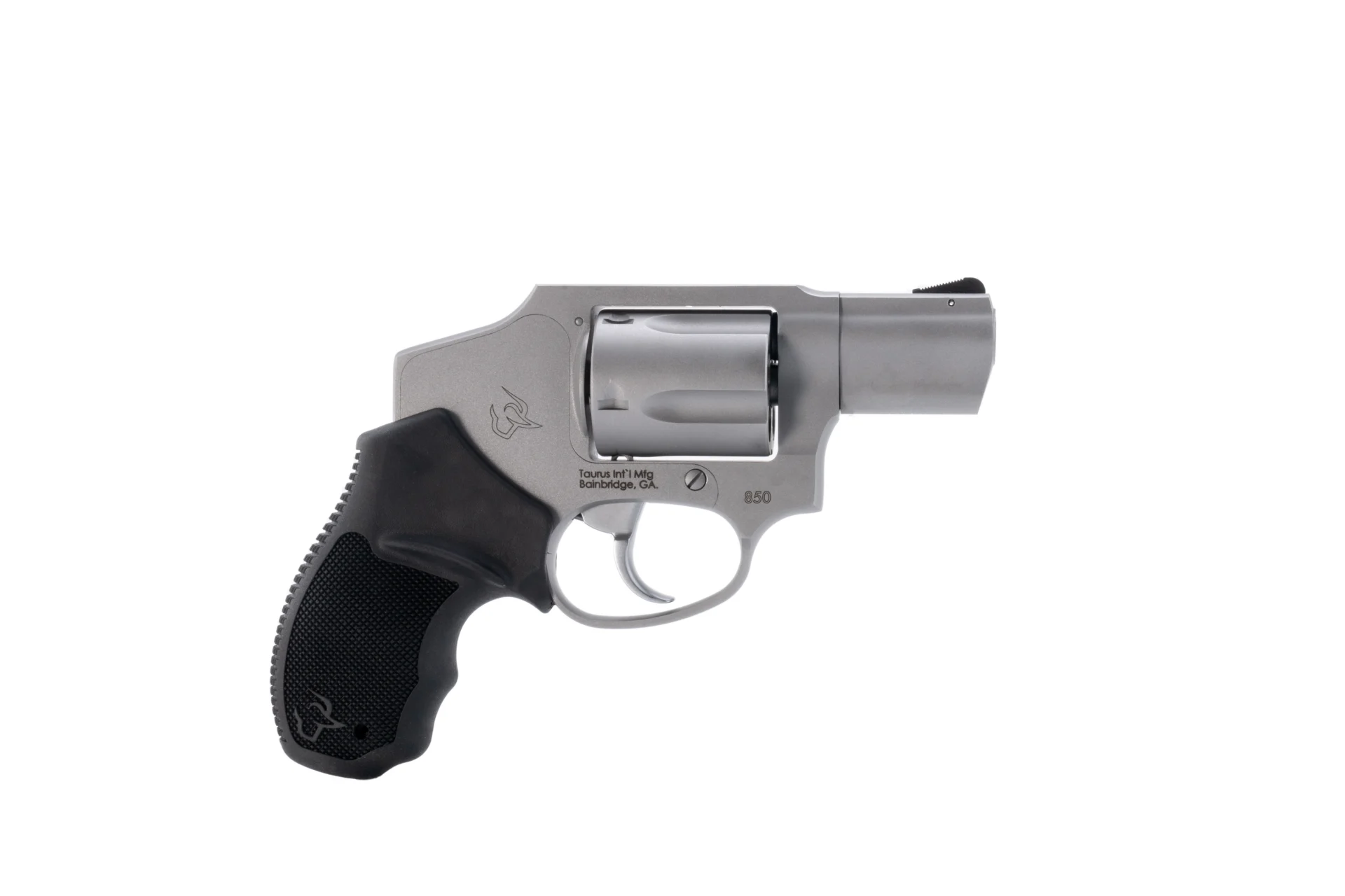 Taurus 850 .38 Special 2 inch stainless revolver 5-round with black rubber grip