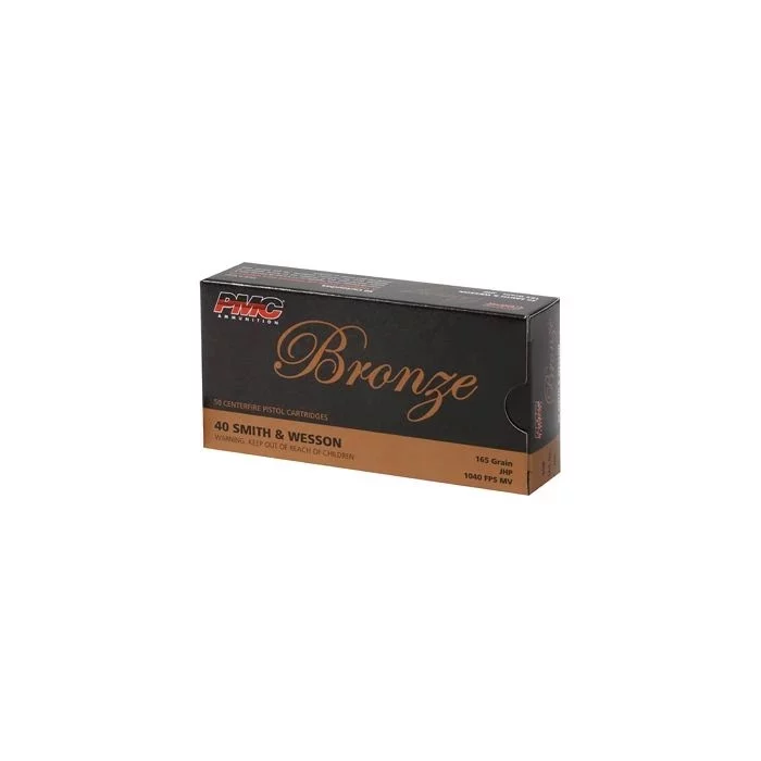  Bronze .40 S&W 165gr JHP 50 Rd Box Ammo