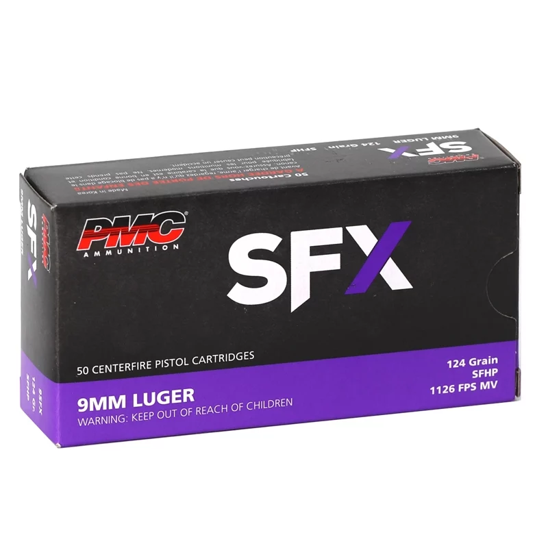 PMC SFX 9mm Luger 124 Gr SFX Hollow Point 50 Rd SFX 9mm Luger 124 Gr SFX Hollow Point 50 Rd Ammo