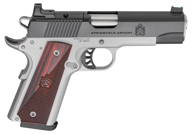 Springfield Armory 1911 Ronin AOS 9mm 4.25in two-tone blued slide satin aluminum frame