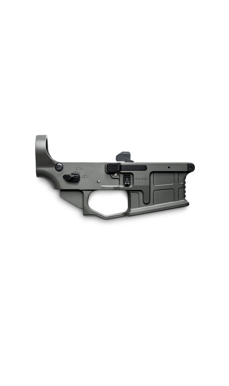 Radian Weapons A-DAC 15 lower receiver in Radian Grey, fully ambidextrous