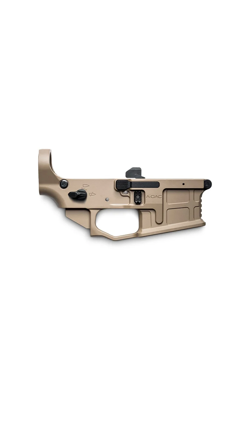 Radian A-DAC 15 FDE lower receiver, billet 7075-T6 aluminum, ambidextrous controls