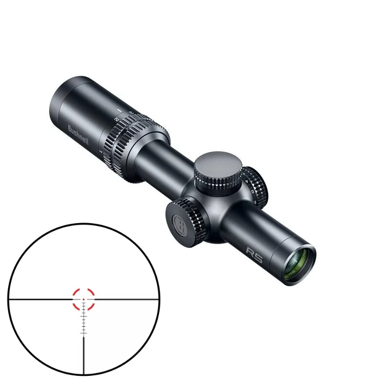 Bushnell R5 1-6x24 DD2-QA 30mm illuminated rifle scope, black matte