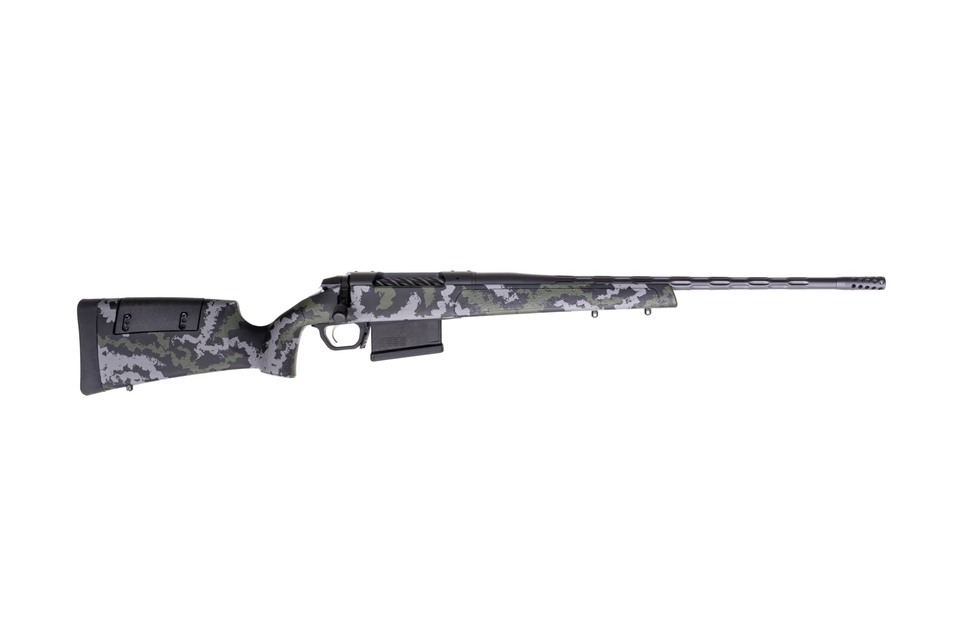 Weatherby 307 Range XP2 .270 Winchester 24-inch bolt-action rifle with adjustable synthetic stock and Graphite Black Cerakote