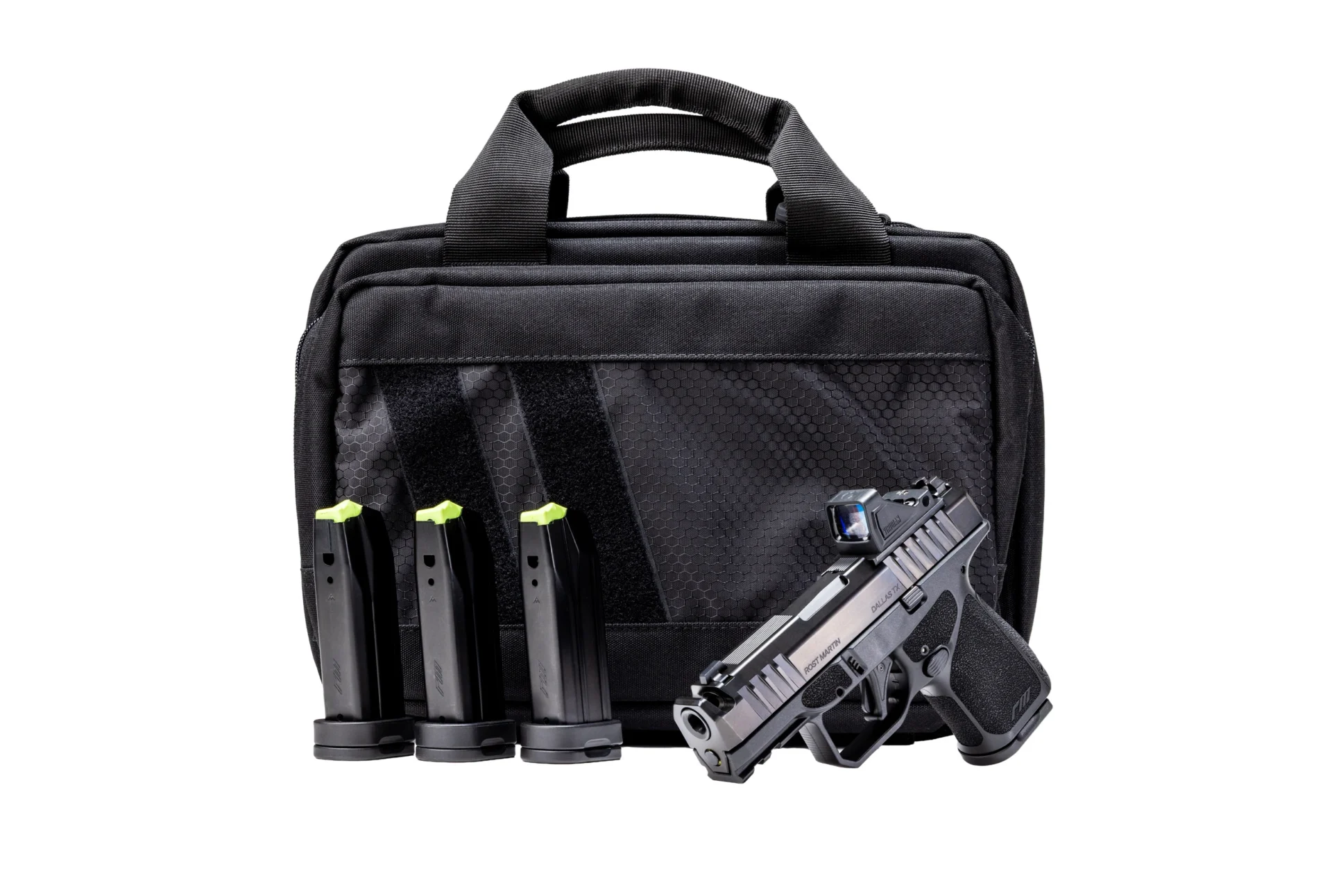 Rost Martin RM1S Comp 9mm 3.6 inch optic-ready pistol bundle with Viridian RFX11