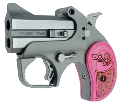 Bond Arms Roughneck Girl .357/.38 2.5 inch stainless derringer with pink wood grips