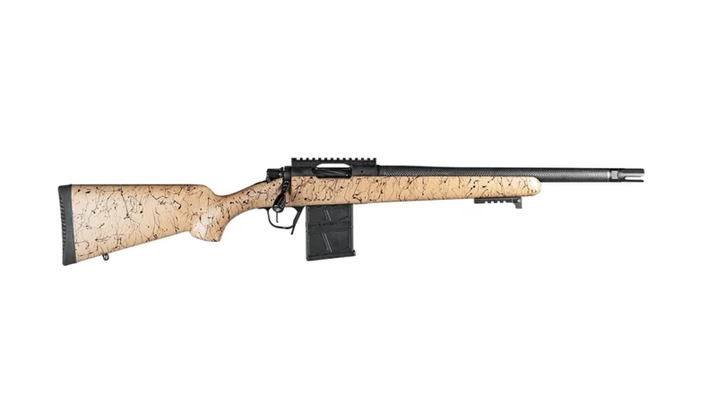 Christensen Arms Ridgeline Scout .450 Bushmaster 16in tan and black rifle
