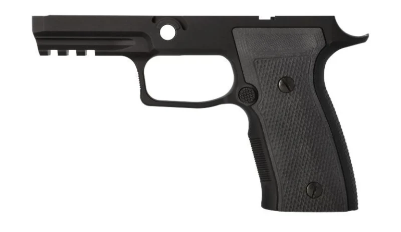 SIG Sauer P320 AXG Carry medium grip module, black aluminum frame with G10 grip panels