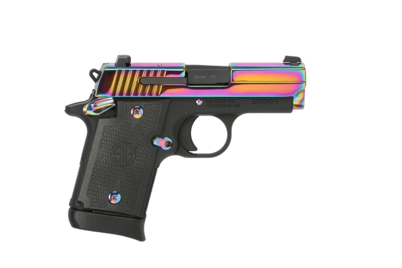 Sig Sauer P938 9mm 3 in Rainbow Titanium 7rd