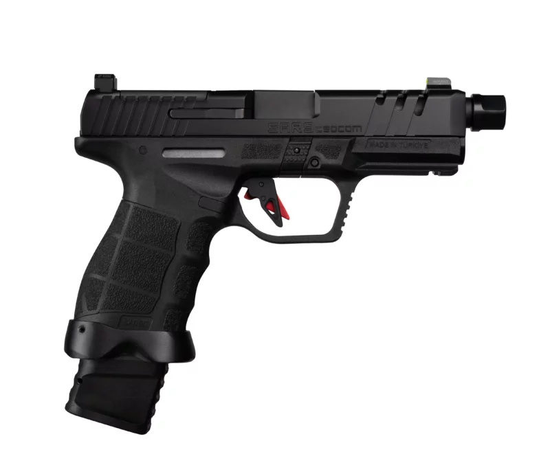 SAR Arms SAR9C SOCOM compact 9mm pistol with 4.7in threaded barrel, optic-ready, black finish