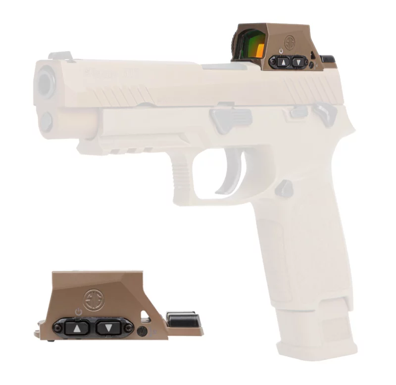 SIG SAUER ROMEO-M17 coyote tan enclosed reflex red dot sight 1x 24mm