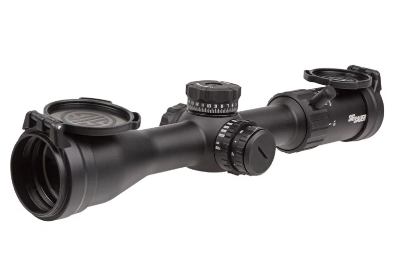 Sig Sauer Whiskey4 3-12x44 30mm SFP riflescope with Hellfire illuminated BDC reticle, black
