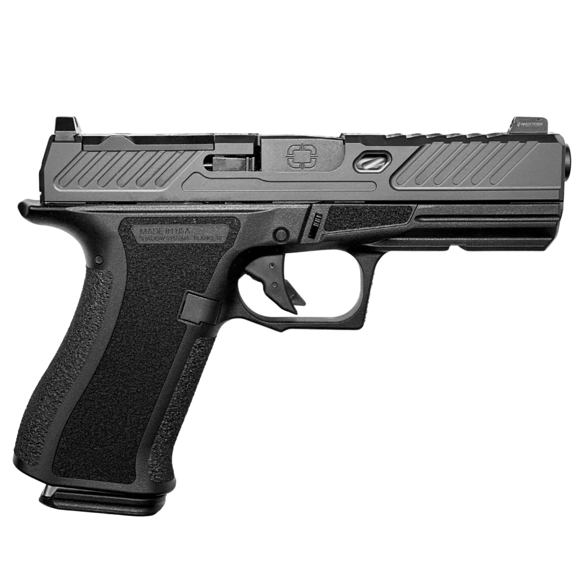 Shadow Systems CR920XL Elite 9mm pistol with 4.18-inch spiral fluted barrel and optic-ready slide