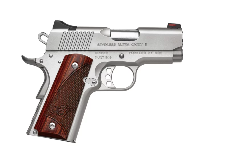 Kimber Ultra Carry II 3 inch stainless .45 ACP pistol with rosewood grips