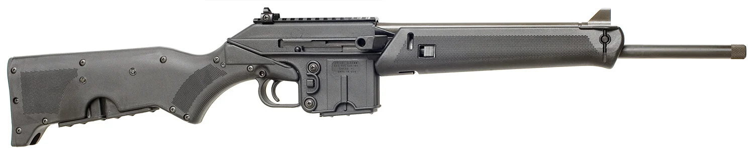 Kel-Tec SU-16CA rifle black with folding stock, picatinny rail and two 10-round magazines