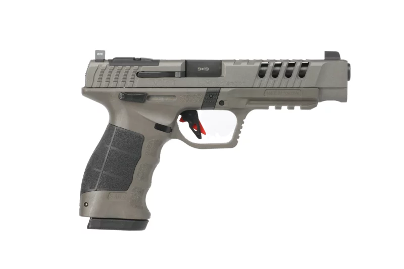 SAR Arms SAR9 Sport GEN3 9mm 5.2in Platinum Cerakote pistol with tritium night sights