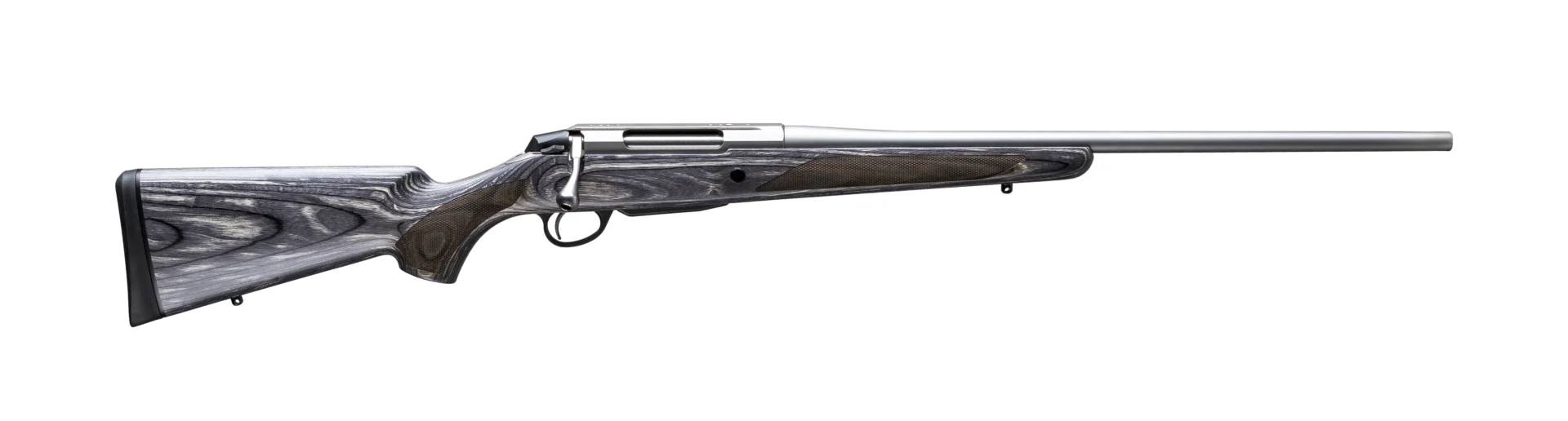 Tikka T3X laminated 7mm PRC 22" stainless threaded barrel rifle, right hand, gray laminate stock
