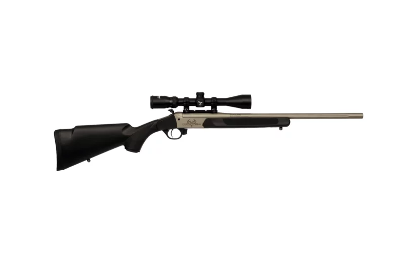 Turner Fabrications Traditions Outfitter G3 .35 Remington single-shot rifle with 22-inch stainless Cerakote barrel and 3-9x40