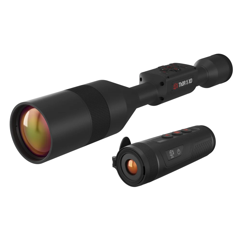 ATN THOR 5XD 4-40x 1280x1024 thermal scope with BlazeTrek 619 monocular, black finish