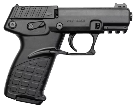 Kel-Tec P17 .22 LR pistol, black, threaded barrel, fiber optic front sight