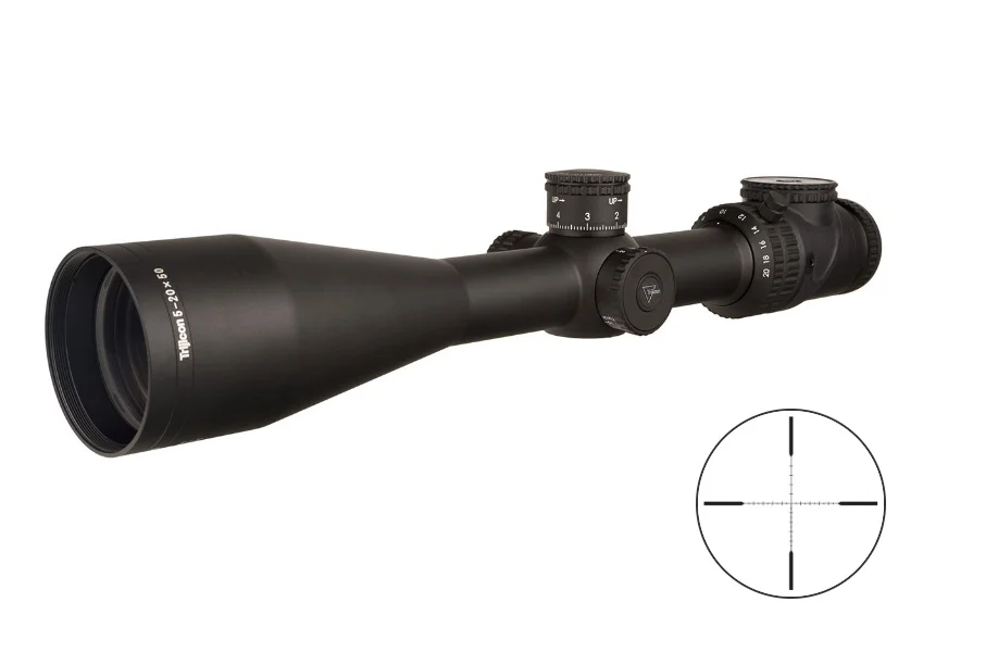 Trijicon AccuPoint 5-20x50 MRAD riflescope with green illuminated reticle and 30mm tube