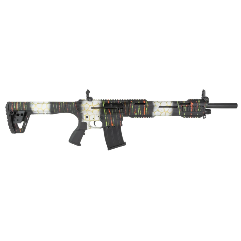 Tokarev TAR 12 SP 12ga splatter camo semi-auto shotgun 18.5 inches barrel 5-round magazine