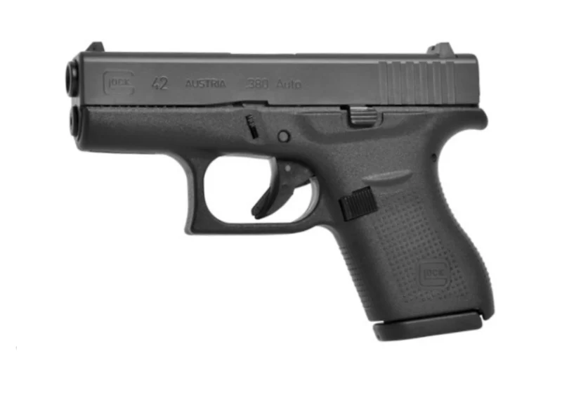Glock G42 Gen3 .380 ACP subcompact pistol, 3.25 inch barrel, matte black