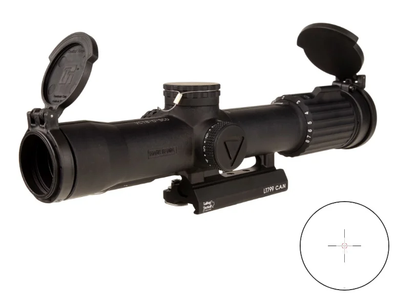 Trijicon VCOG 1-8x28 FFP scope matte black with LT799 mount