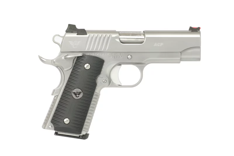 Wilson Combat ACP .45 ACP 4 inch stainless semi-automatic pistol with gray G10 grips