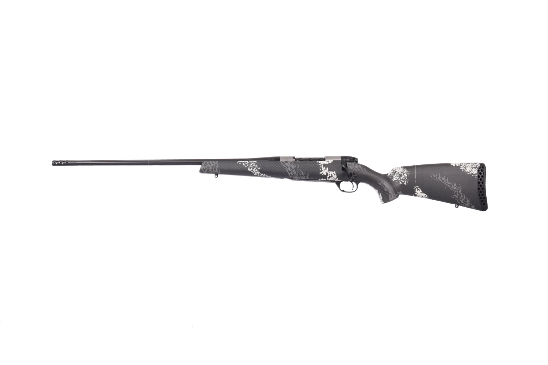 Weatherby Mark V Backcountry Ti2 338 WBY RPM left-hand rifle with 24-inch fluted threaded barrel
