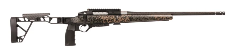Seekins Precision SLAM M3 6.5 PRC rifle in Woodland Shadow with carbon-fiber SLAM chassis
